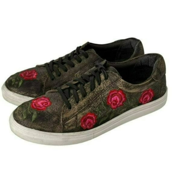Roper Brown Madeline Embroidered Floral Western Country Boho Sneakers Size 10 - Picture 14 of 14
